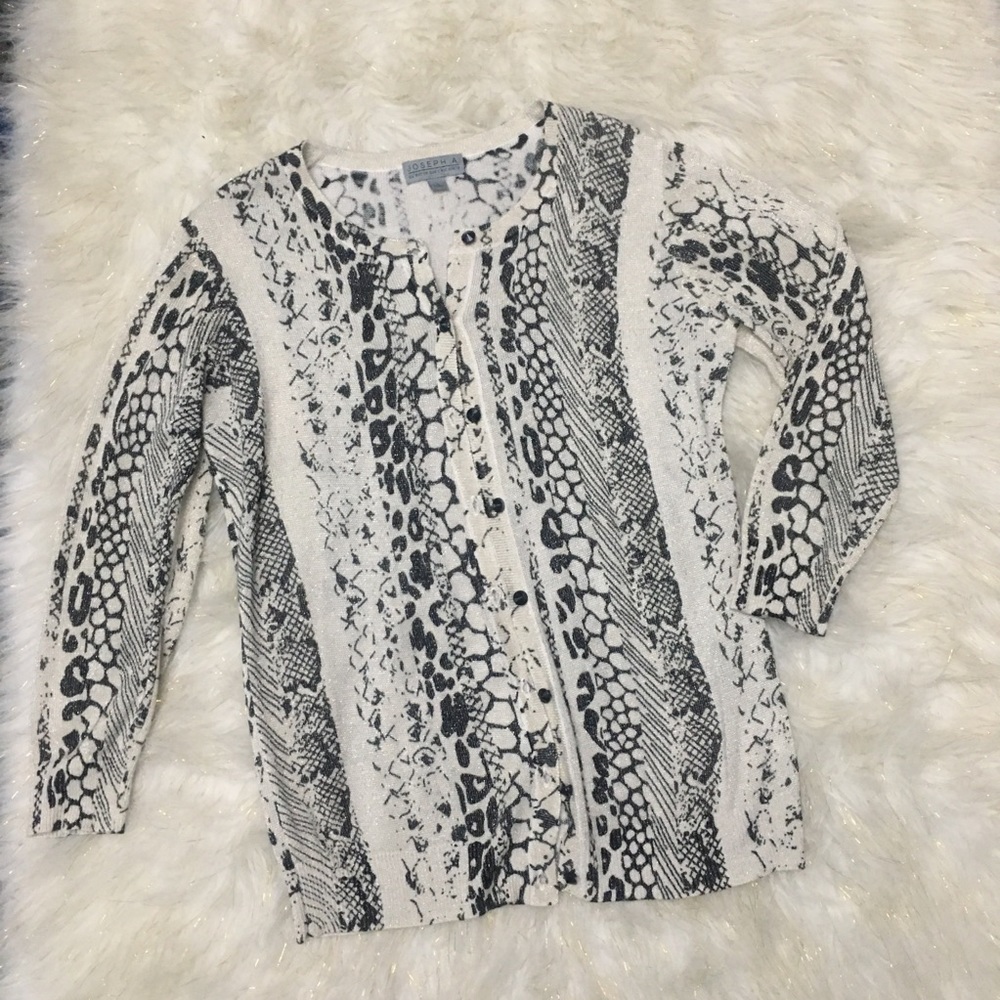 Cream and black Cardigan size small